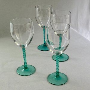 VINTAGE Cristal D’Arques Durand Twist Stem Wine Glasses